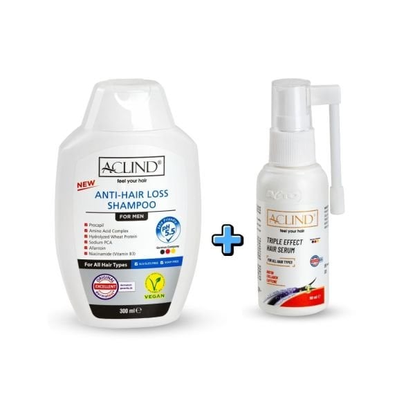 Erkek Saç Dökülme Karşıtı Şampuan & Serum Seti
