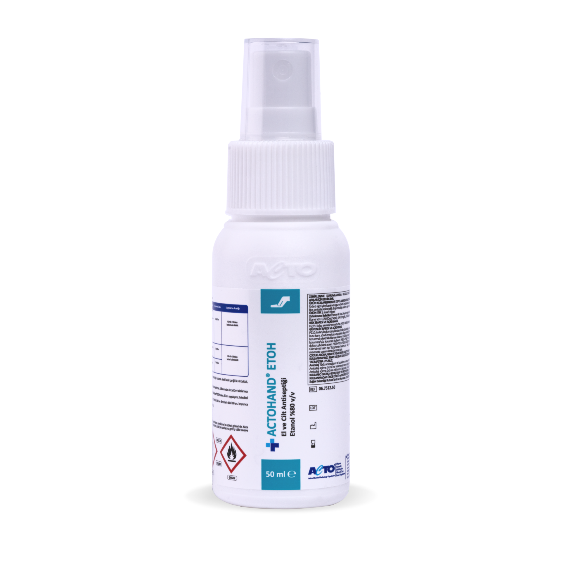 ACTOHAND® ETOH 50 ML ﻿El ve Cilt Antiseptiği - Etanol 80%