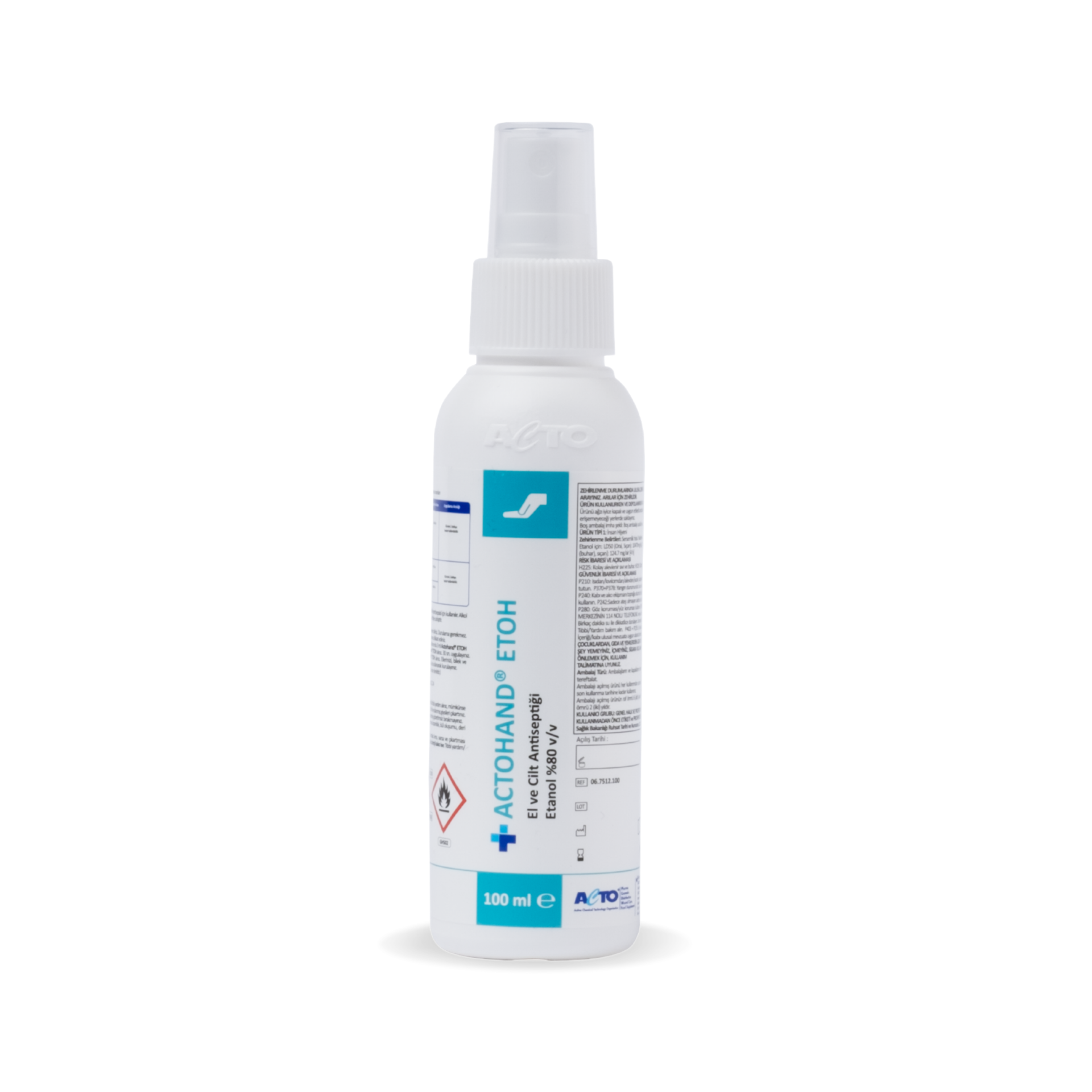 ACTOHAND® ETOH 100 ML El ve Cilt Antiseptiği - Etanol 80%