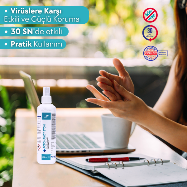 ACTOHAND® ETOH 250 ML (﻿El ve Cilt Antiseptiği - Etanol 80%
