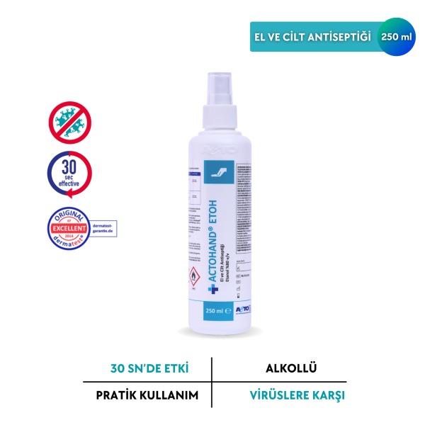 ACTOHAND® ETOH 250 ML (﻿El ve Cilt Antiseptiği - Etanol 80%