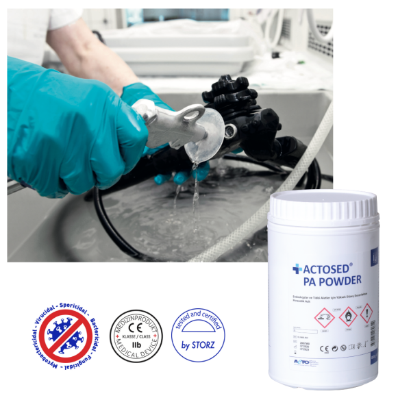 ACTOSED® PA POWDER 810g Endoskoplar ve Tıbbi Alet için Yüksek Düzey Dezenfektan