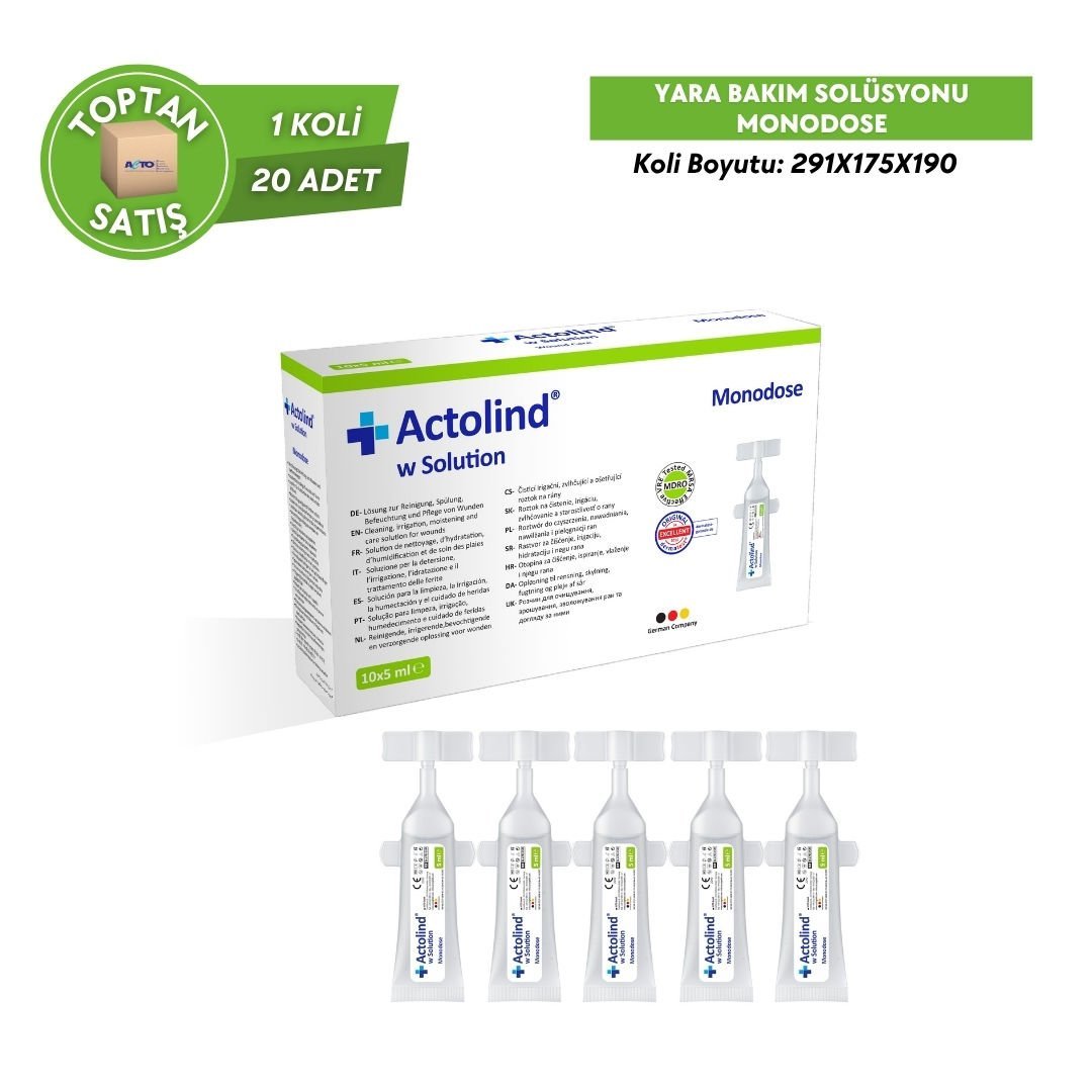Actolind ® w Solution Monodose 10 x 5 ml | Yara İyileştirme Solüsyonu - Toptan Satış