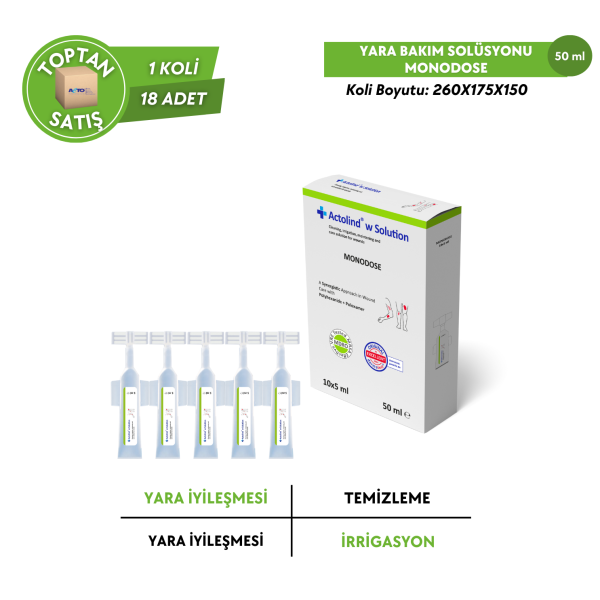 ACTOLIND® w SOLUTION Monodose 10 x 5 ml [Yara İyileştirme Solüsyonu] - Toptan Satış