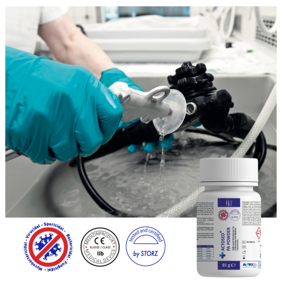 ACTOSED® PA POWDER / Endoskop&Tıbbi Alet için Yüksek Düzey Dezenfektan 81gr