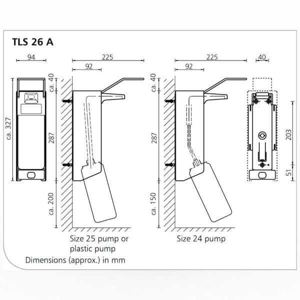 Çelik Dispenser Tip 1 + El ve Cilt Antiseptiği 1 L