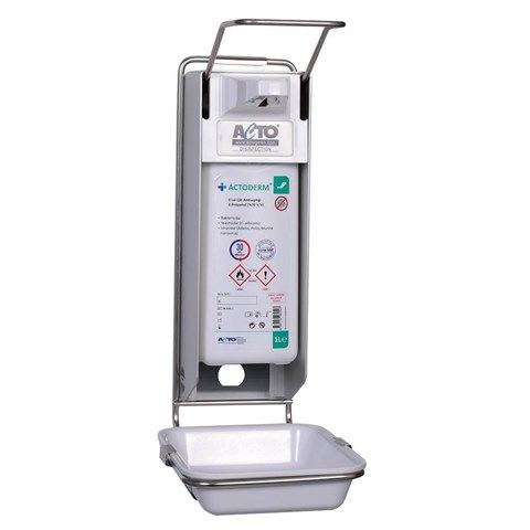 Çelik Dispenser Tip 1 Tepsili + ACTODERMANOL® PLUS El ve Cilt Antiseptiği 1 L