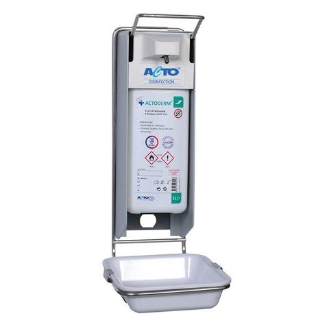 Çelik Dispenser Tip 3 Tepsili + ACTODERMANOL® PLUS El ve Cilt Antiseptiği 1 L