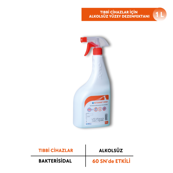 ACTOANID® SPRAY 1 L Tıbbi Cihazlar için Alkolsüz Yüzey Dezenfektanı