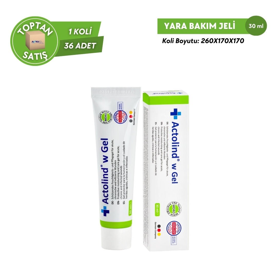 Actolind® W Gel – Yara Bakım Jeli | Akut, Kronik ve Enfekte Yaralar & Yanıklar İçin - Toptan Satış 30 ml