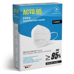 ACTO® 95 FFP2 / N95 Respiratory Mask | 5 Katlı Solunum Maskesi 10 Adet