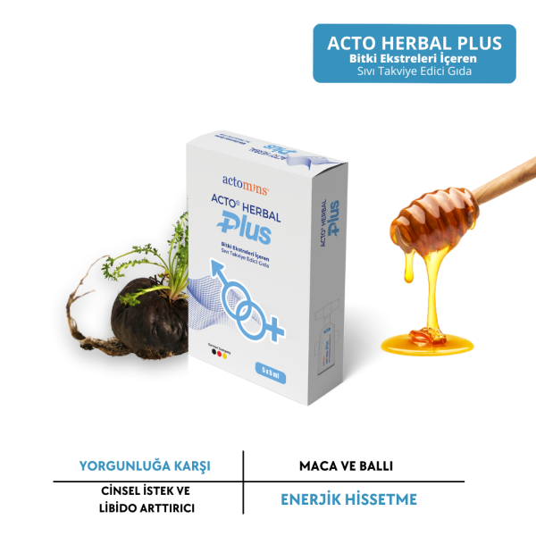 ACTO® HERBAL PLUS | Bitki Ekstreleri İçeren Gıda Maca ve Ballı 5x5 ml