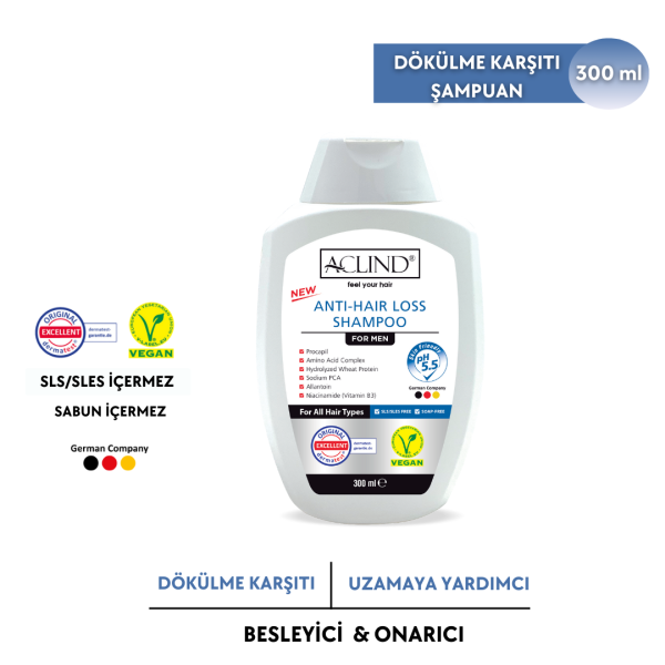 ACLIND® ANTI-HAIR LOSS SHAMPOO Erkek Saç Bakım Şampuanı 300 ml