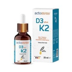 ACTOMINS® D3 PLUS K2 | Vitamin D3 , Vitamin K2 ve Vitamin E İçeren  Sıvı Takviye Edici Gıda