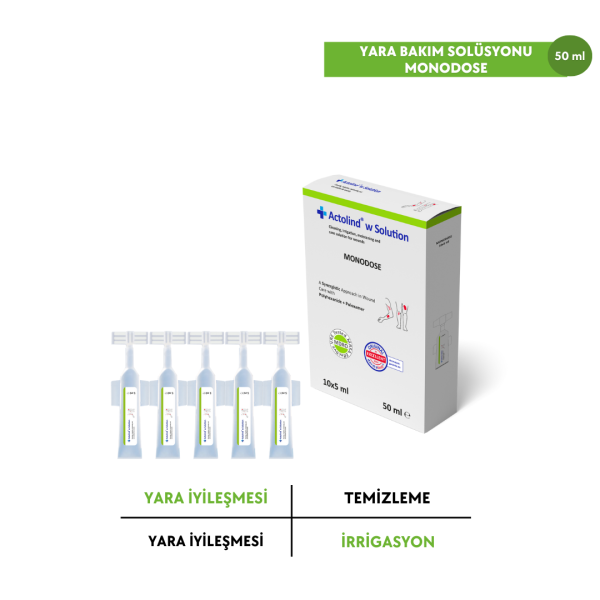 ACTOLIND® w SOLUTION Monodose 10 x 5 ml [Yara İyileştirme Solüsyonu]