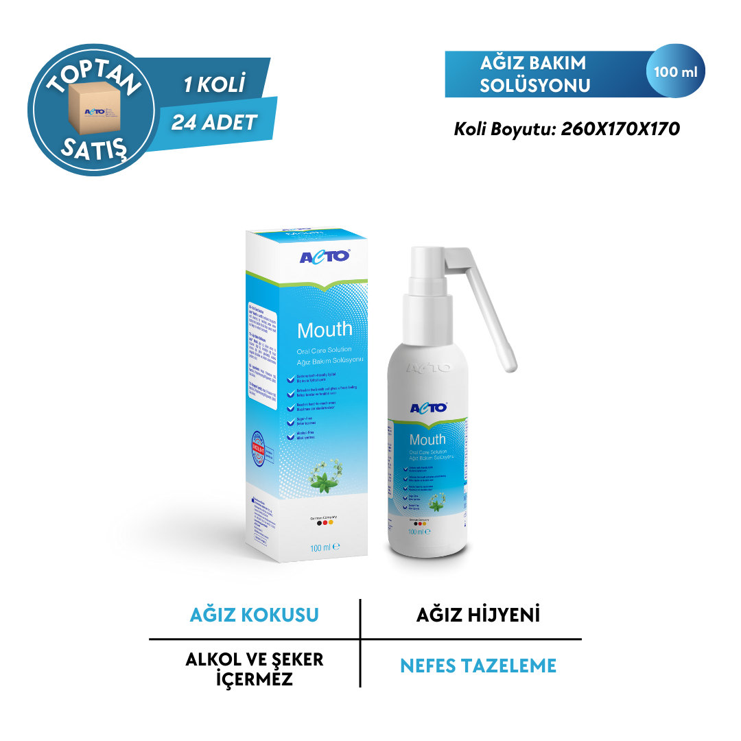 ACTO® MOUTH 100 ml Ağız İçi Bakım Solüsyonu - Toptan Satış