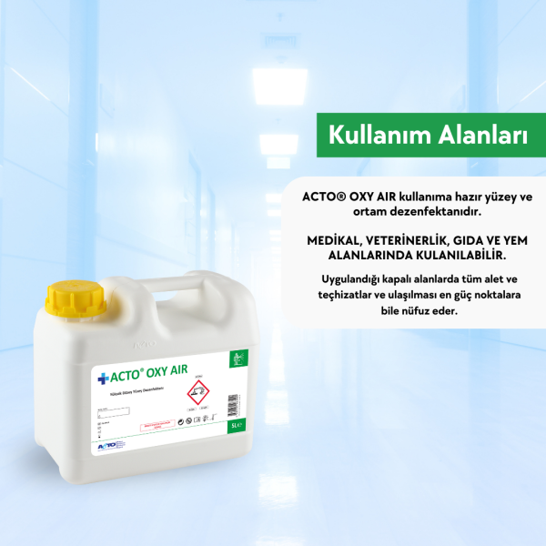 ACTO® OXY AIR 5L Yüksek Düzey Ortam ve Yüzey Dezenfektanı