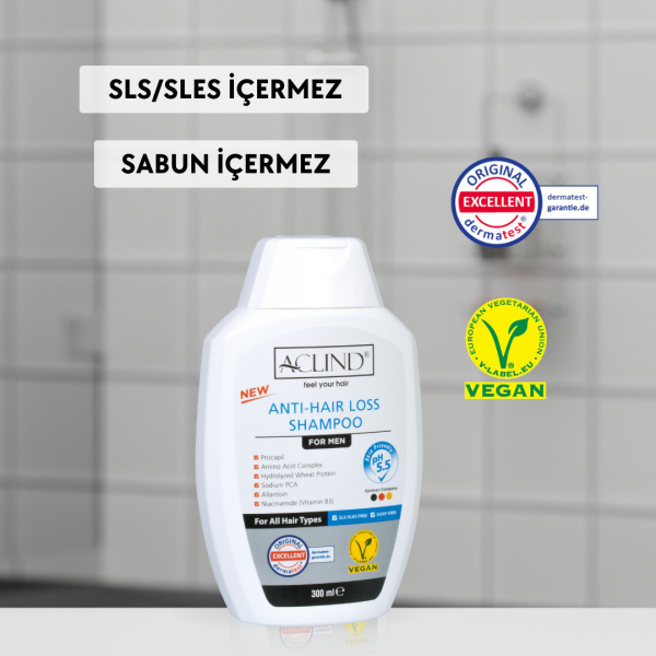 ACLIND® ANTI-HAIR LOSS SHAMPOO Erkek Saç Bakım Şampuanı 300 ml - Toptan Satış