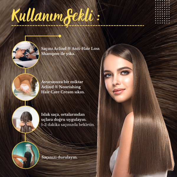 ACLIND® ANTI-HAIR LOSS SHAMPOO Kadın Saç Bakım Şampuanı 300 ml - Toptan Satış