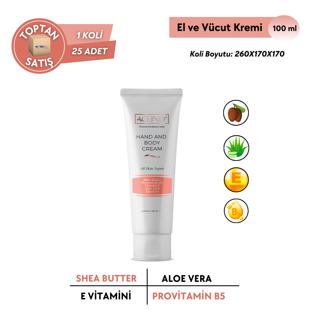 ACLIND® HAND AND BODY CREAM 100 ml | Toptan Satış