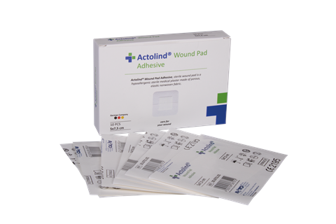 ACTOLIND® Wound Pad-Adhesive | Hipoalerjenik Steril Tıbbi Flaster - 5x7,5 cm