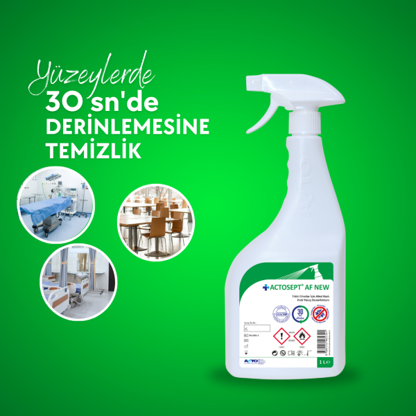 ACTOSEPT® AF 1 Litre Tıbbi Cihazlar için Hızlı Yüzey Dezenfektanı - Toptan Satış