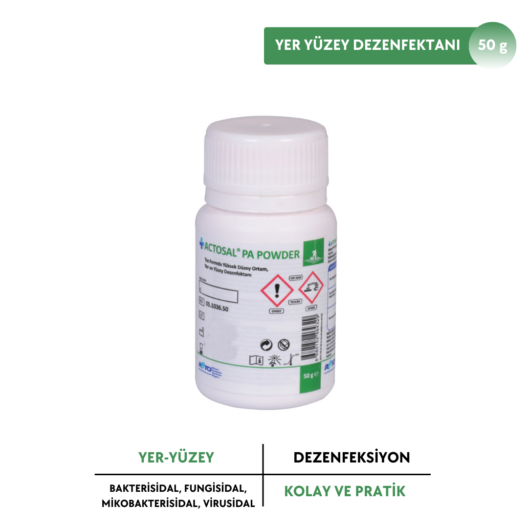 ACTOSAL®  PA POWDER 50 g (Toz - Yer Yüzey Dezenfektanı)