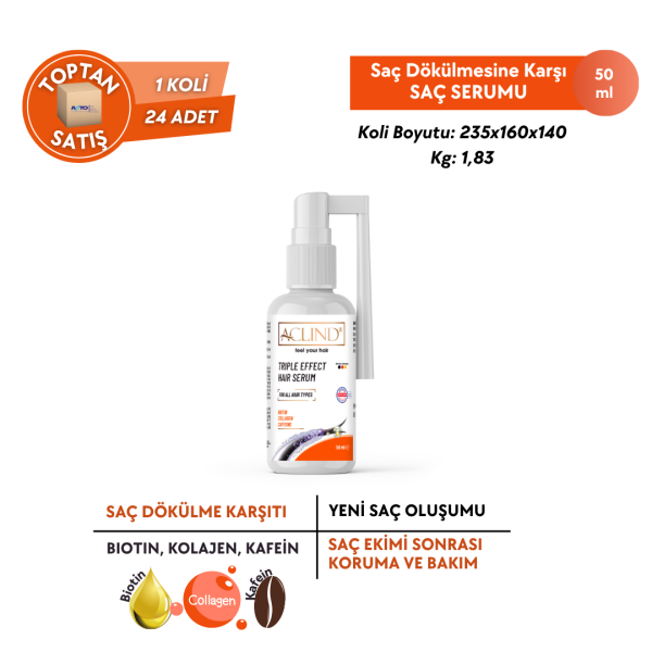 ACLIND® TRIPLE EFFECT SERUM | Saç Dökülmesine Karşı Saç Serum - Toptan Satış