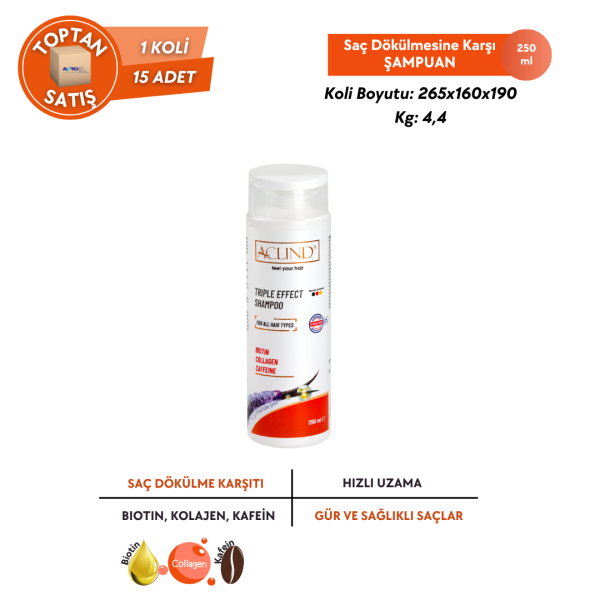 ACLIND® TRIPLE EFFECT SHAMPOO | Saç Dökülmesine Karşı Şampuan - Toptan Satış