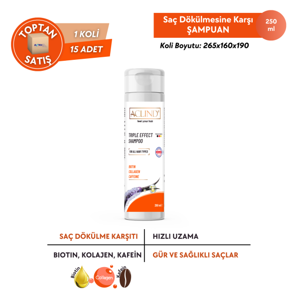 ACLIND® TRIPLE EFFECT SHAMPOO | Saç Dökülmesine Karşı Şampuan - Toptan Satış