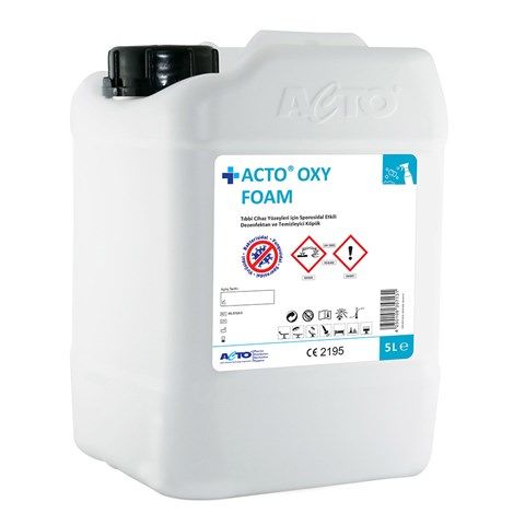 ACTO® OXY FOAM 5 L | Tıbbi Cihaz Yüzeyleri için Sporosidal Etkili Dezenfektan ve Temizleyici Köpük