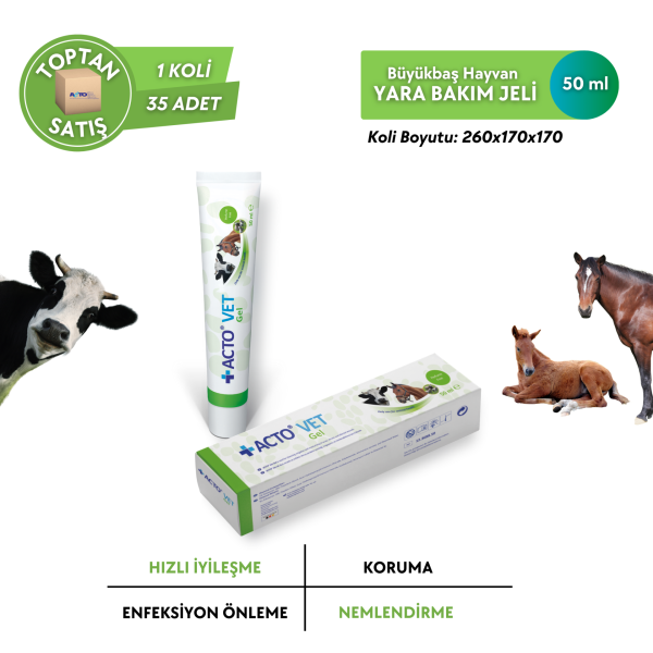 ACTO® VET GEL 50 ml Büyükbaş Hayvanlar için Yara Bakım Jeli - Toptan Satış