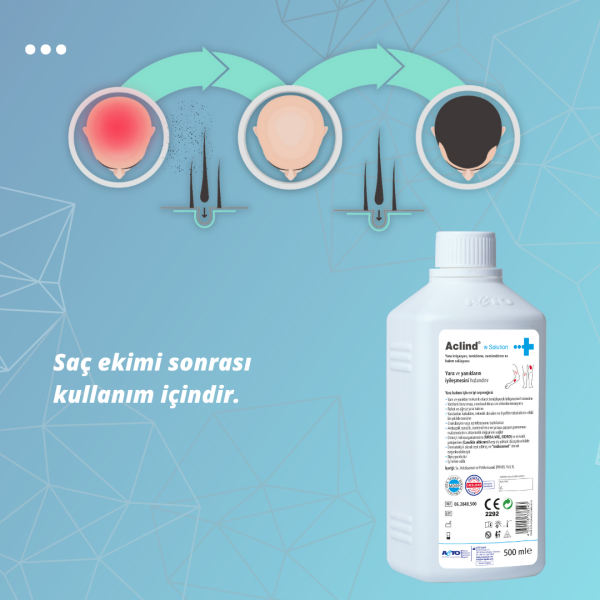 Aclind W Solution 500 ml | Yara & Yanık Bakım ve Onarım Solüsyonu