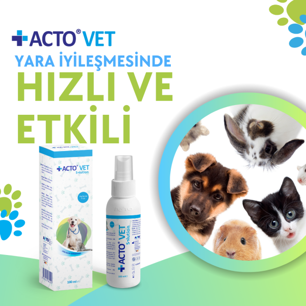 ACTO® VET SOLUTION 100 ml Kedi-Köpek için Yara Bakım Solüsyonu