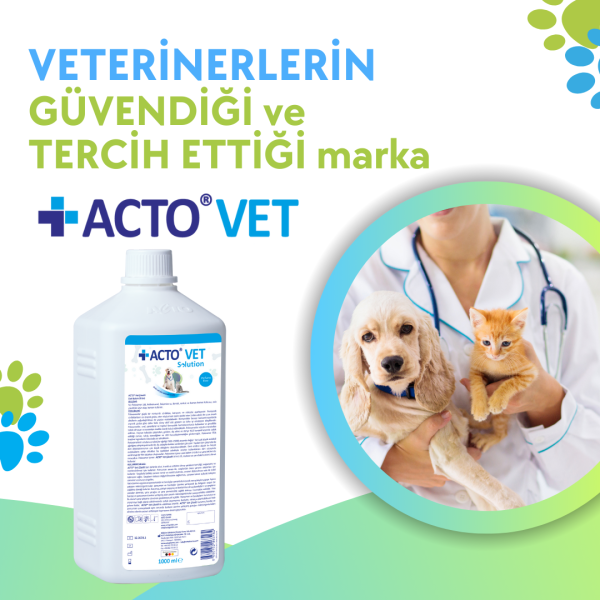 ACTO® VET SOLUTION 1L Kedi-Köpek için Yara Bakım Solüsyonu