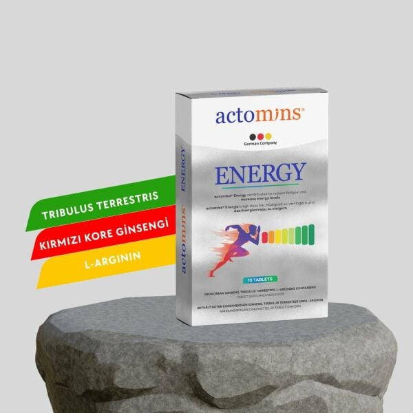 Actomins Energy Tribulus, Ginseng, L-arjinin İçeren Gıda Takviyesi