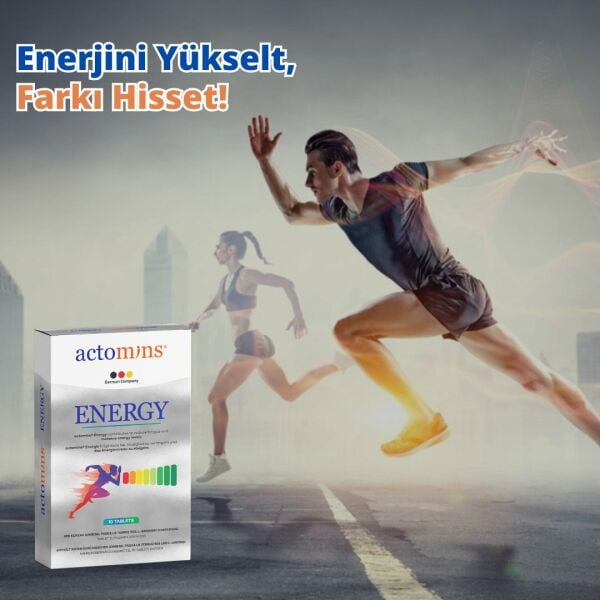 Actomins Energy Tribulus, Ginseng, L-arjinin İçeren Gıda Takviyesi