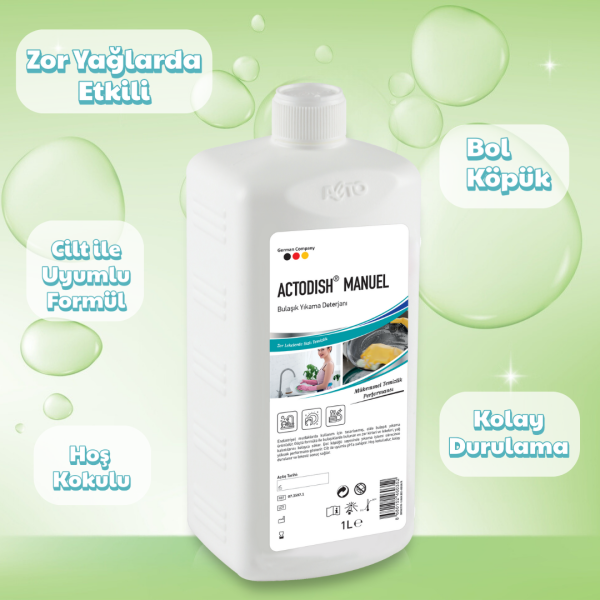 ACTODISH® MANUEL Sıvı Bulaşık Deterjanı 1 Litre