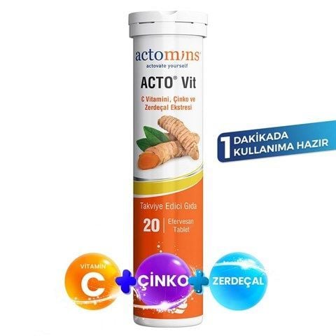 ACTO® VIT | C Vitamini, Çinko ve Zerdeçal Ekstresi 20 Efervesan Tablet - Toptan Satış