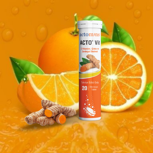 ACTO® VIT | C Vitamini, Çinko ve Zerdeçal Ekstresi 20 Efervesan Tablet - Toptan Satış