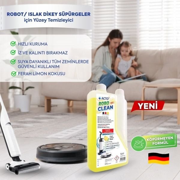 Acto® Robo Clean – Robot & Islak Dikey Süpürgeler İçin Konsantre Yüzey Temizleyici