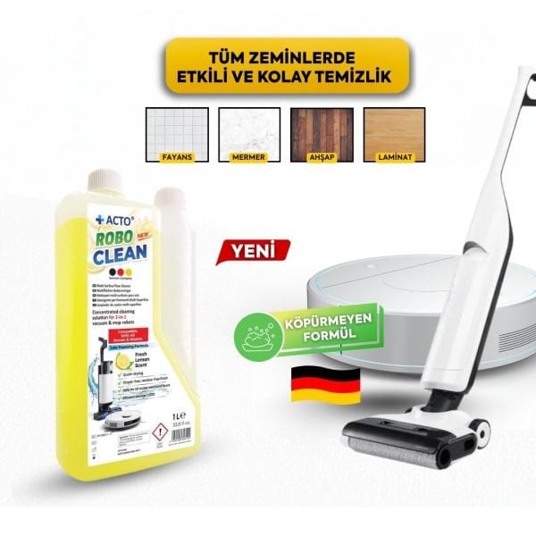 Acto® Robo Clean – Robot & Islak Dikey Süpürgeler İçin Konsantre Yüzey Temizleyici