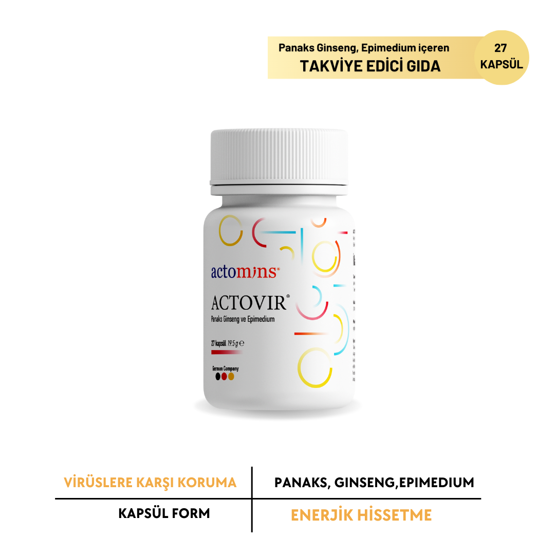 ACTOVIR® Panaks Ginseng ve Epimedium İçeren Takviye Edici Gıda