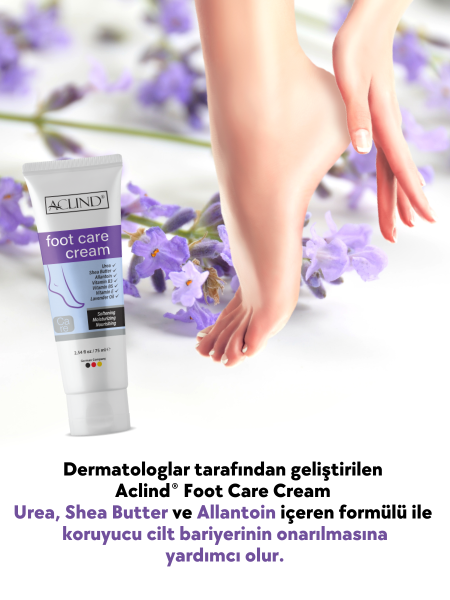Aclind® Foot Care Cream 75 ML (Ayak Bakım Kremi)