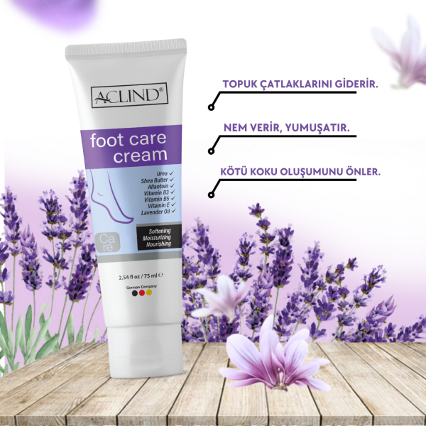 Aclind® Foot Care Cream 75 ML (Ayak Bakım Kremi)