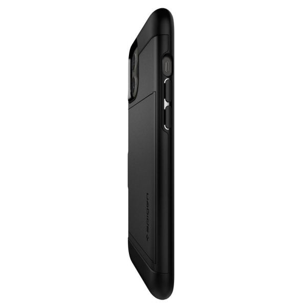 Spigen iPhone 12 Pro / iPhone 12 ile Uyumlu Kılıf Slim Armor CS Black