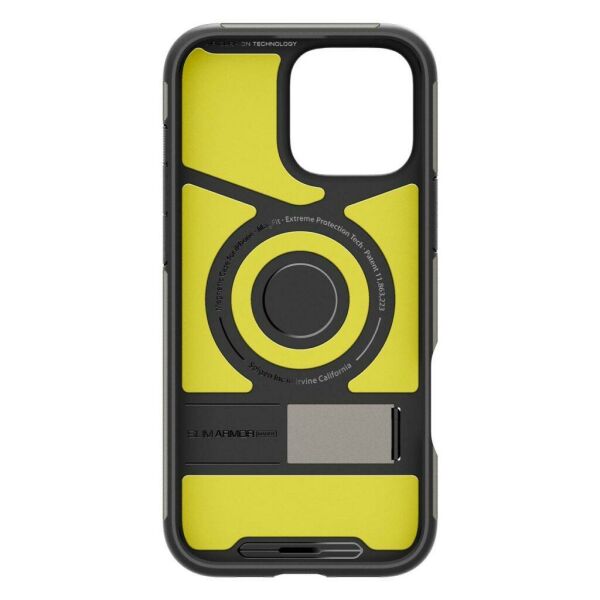 Spigen iPhone 16 Pro ile Uyumlu MagFit MagSafe Özellikli Kılıf Slim Armor Black