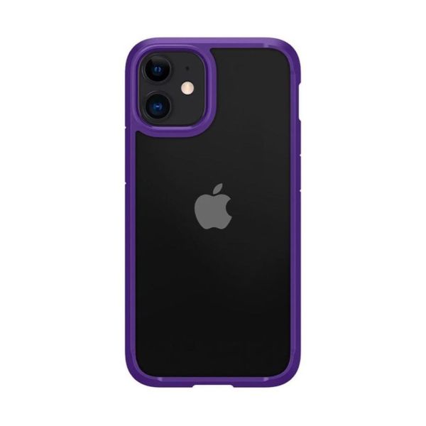Spigen iPhone 12 Mini ile Uyumlu Kılıf Crystal Hybrid Hydrangea Purple