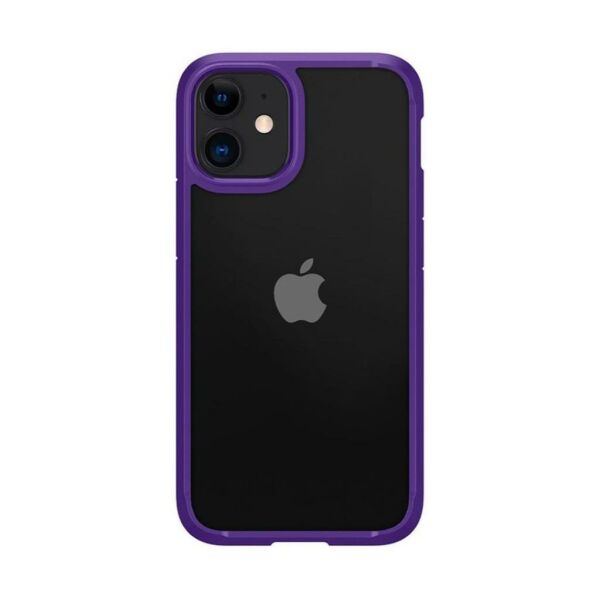 Spigen iPhone 12 Mini ile Uyumlu Kılıf Crystal Hybrid Hydrangea Purple