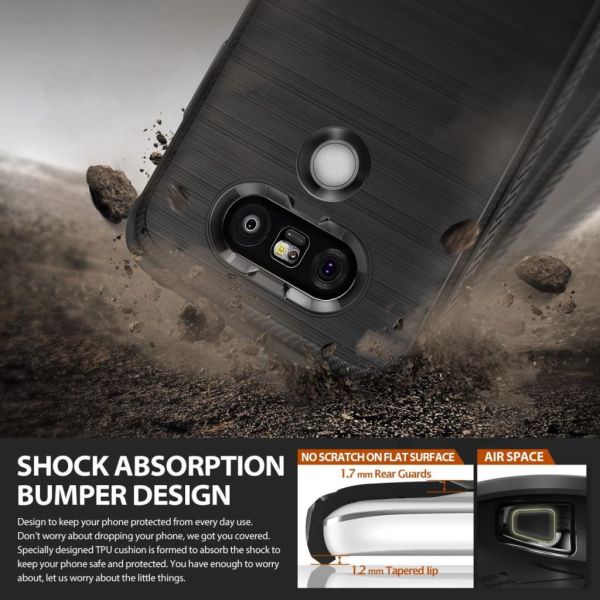 Ringke Onyx G5 ile Uyumlu Kılıf Mist Gray Ultra Extra Darbe Dağıtıcı Tam Koruma